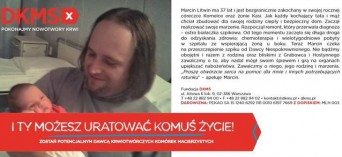 Grabowiec, Hostynne: pomóżmy Marcinowi znaleźć dawcę szpiku!