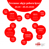 woj lubelskie: Zaproszenie do udziału w terenowych akcjach poboru krwi.